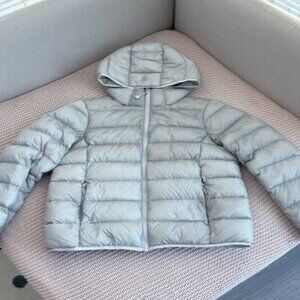 Aritzia TNA The Little Puff Down Hooded Winter Jacket Coat Chrome Silver Small
